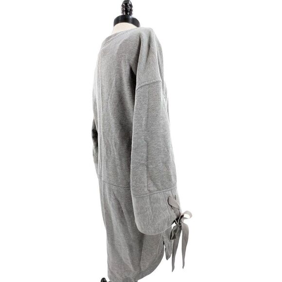 Laundry By Shelli Segal Women Gray Cotton Blend Sweatshirt Dress Size Medium - Picture 3 of 12